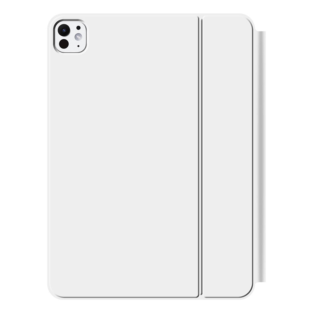 For iPad Pro 11 (2024) Smart Pogo Pin Direct Connection Keyboard + Leather Tablet Case