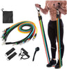 Resistance Bands Set for Exercise, Stretching, and Workout Toning Tube Kit with Foam Handles, Door Anchor