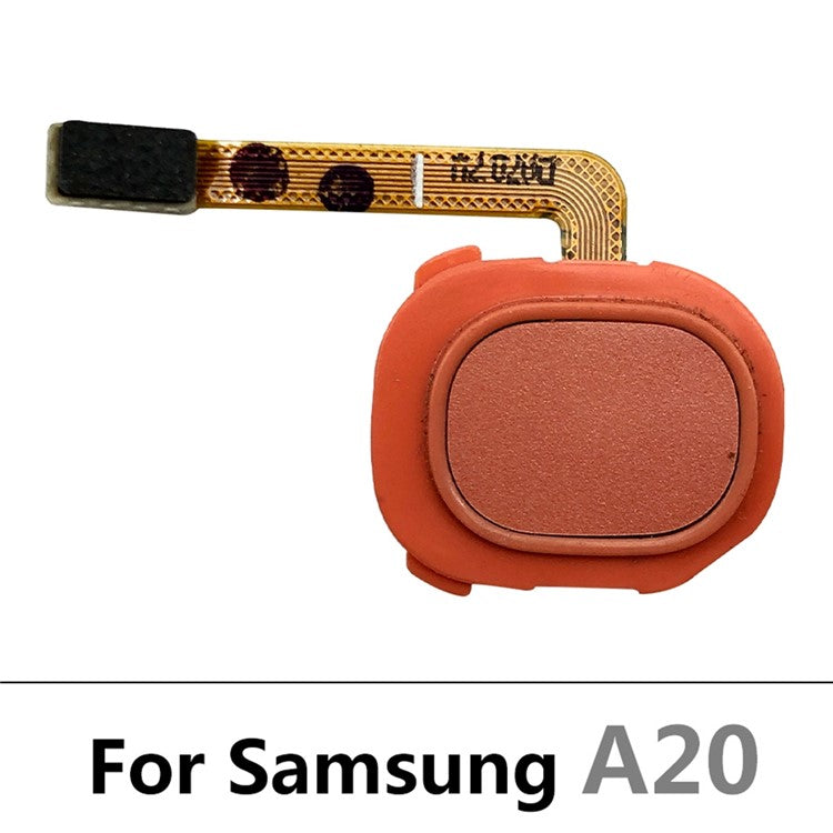 For-Samsung-Galaxy-A20-SM-A205-/-A20e-OEM-Home-Key-Fingerprint-Button-Flex-Cable-Part-(without-Logo)--Orange
