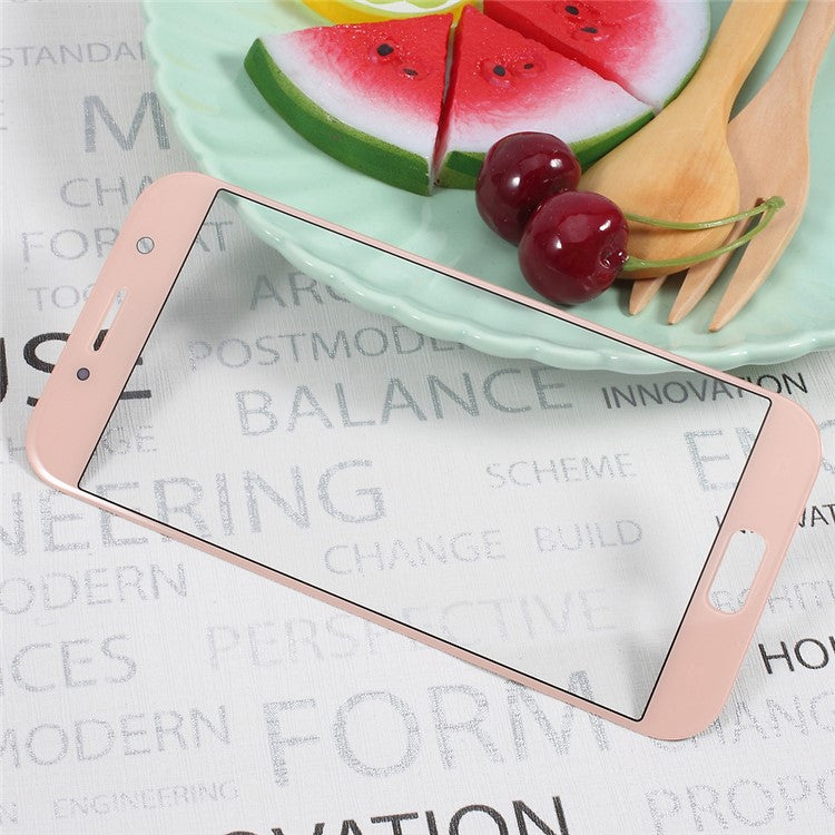 Front-Screen-Glass-Lens-Replacement-for-Samsung-Galaxy-A7-(2017)-SM-A720F--Rose-Gold-Color
