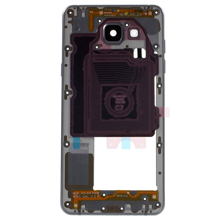 Middle-Housing-Frame-with-Small-Parts-OEM-Material-Assembly-for-Samsung-A5-SM-A510F-(2016)--Grey