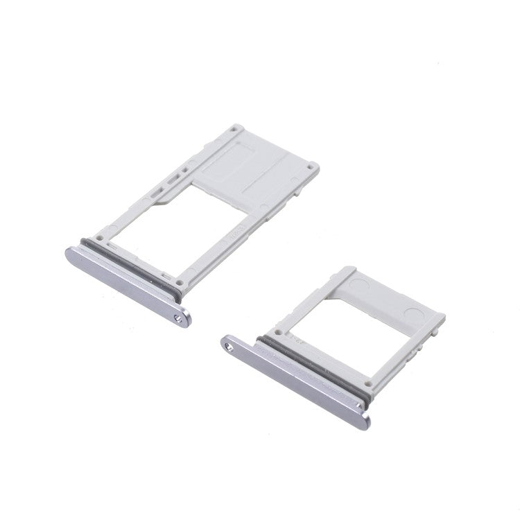 2PCS-OEM-Dual-SIM-MicroSD-Card-Tray-Holder-Replacement-for-Samsung-Galaxy-A8-(2018)--Silver