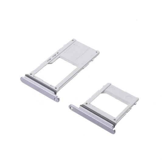 2PCS-OEM-Dual-SIM-MicroSD-Card-Tray-Holder-Replacement-for-Samsung-Galaxy-A8-(2018)--Silver