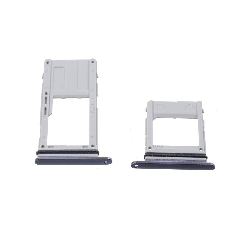 2PCS-OEM-Dual-SIM-MicroSD-Card-Tray-Holder-Replacement-for-Samsung-Galaxy-A8-(2018)--Silver