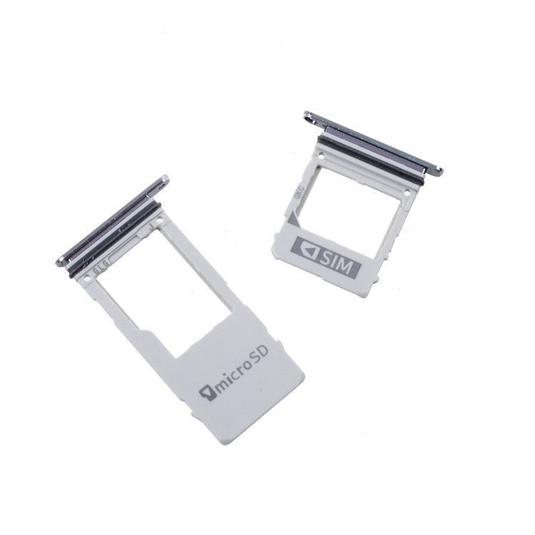 2PCS-OEM-Dual-SIM-MicroSD-Card-Tray-Holder-Replacement-for-Samsung-Galaxy-A8-(2018)--Silver
