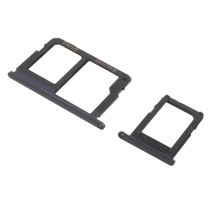 OEM-SIM1-+-SIM2/Micro-SD-Card-Tray-Holder-Replacement-(2-pcs)-for-Samsung-Galaxy-J5-Prime/J7-Prime--Black
