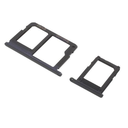 OEM-SIM1-+-SIM2/Micro-SD-Card-Tray-Holder-Replacement-(2-pcs)-for-Samsung-Galaxy-J5-Prime/J7-Prime--Black