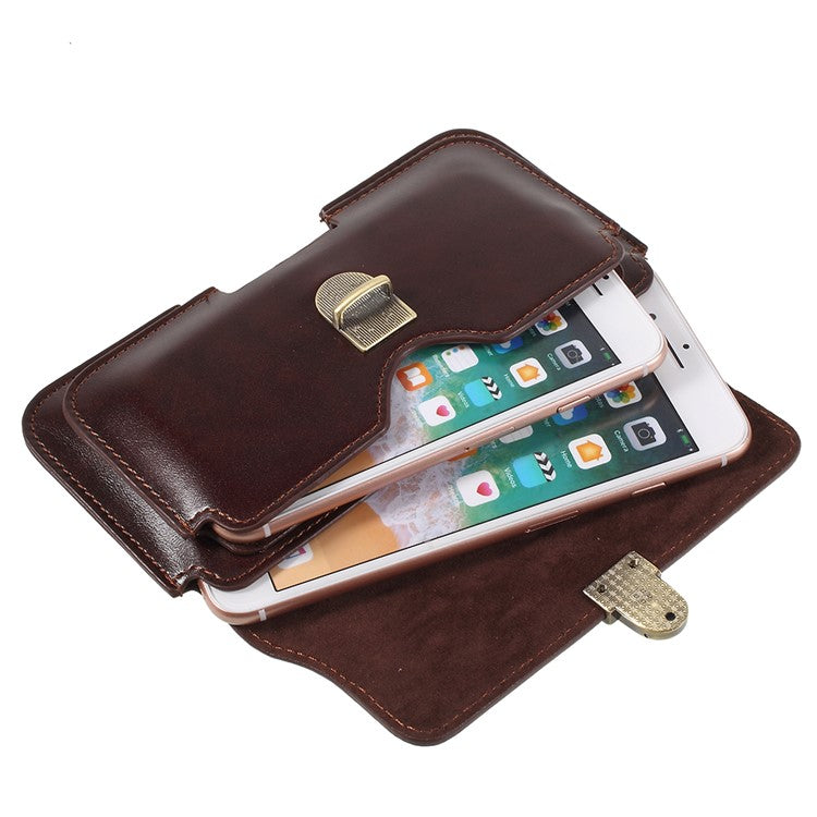 Wallet PU Leather Protective Mobile Case Cover Shell for Samsung Galaxy Note 8 / S9+ / S8+ Etc. - Brown
