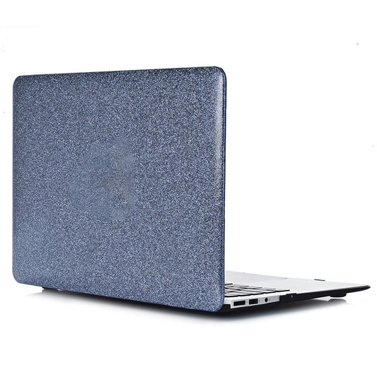 Glittery Surface PU Leather Coated Laptop Case Protective Notebook Cover for MacBook Air 13.3" Retina Display A2179 (2020)/A1932/A2337 - Grey