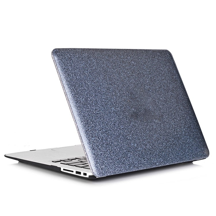 Glittery Surface PU Leather Coated Laptop Case Protective Notebook Cover for MacBook Air 13.3" Retina Display A2179 (2020)/A1932/A2337 - Grey