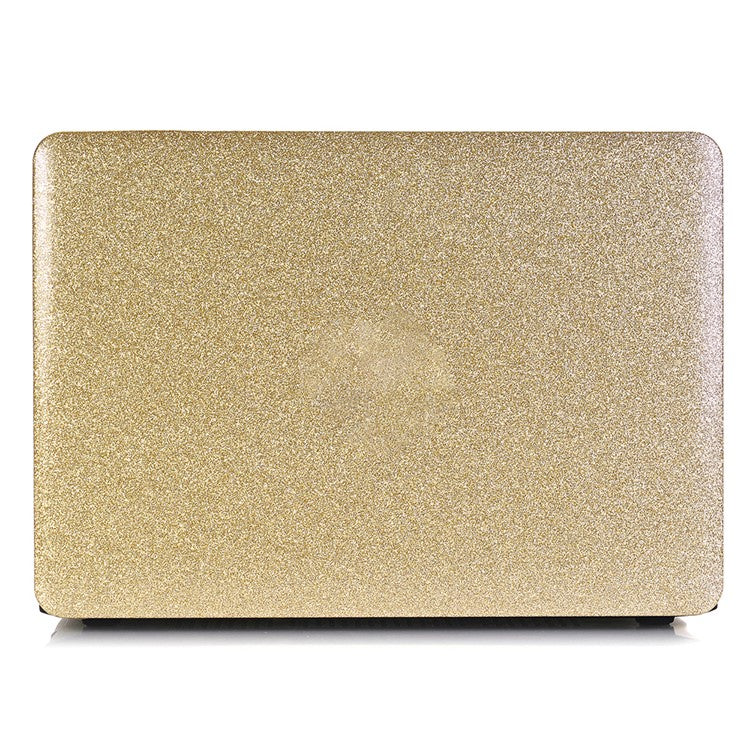 Glittery Surface PU Leather Coated Laptop Case Protective Notebook Cover for MacBook Air 13.3" Retina Display A2179 (2020)/A1932/A2337 - Gold
