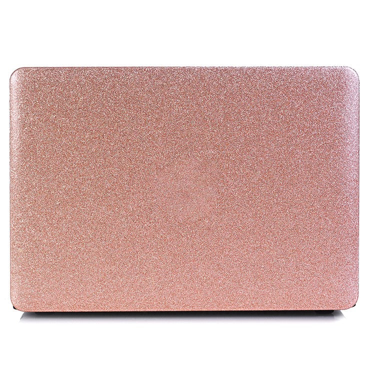 Glittery Surface PU Leather Coated Laptop Case Protective Notebook Cover for MacBook Air 13.3" Retina Display A2179 (2020)/A1932/A2337 - Rose Gold