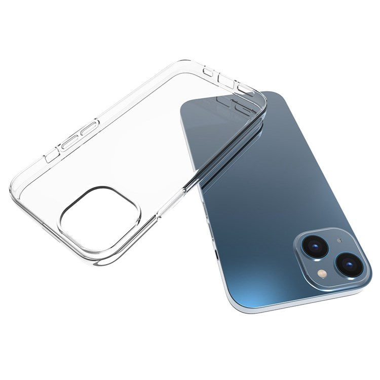 For iPhone 14 Plus 6.7 inch Anti-scratch Transparent Flexible TPU Phone Case Protective Cover