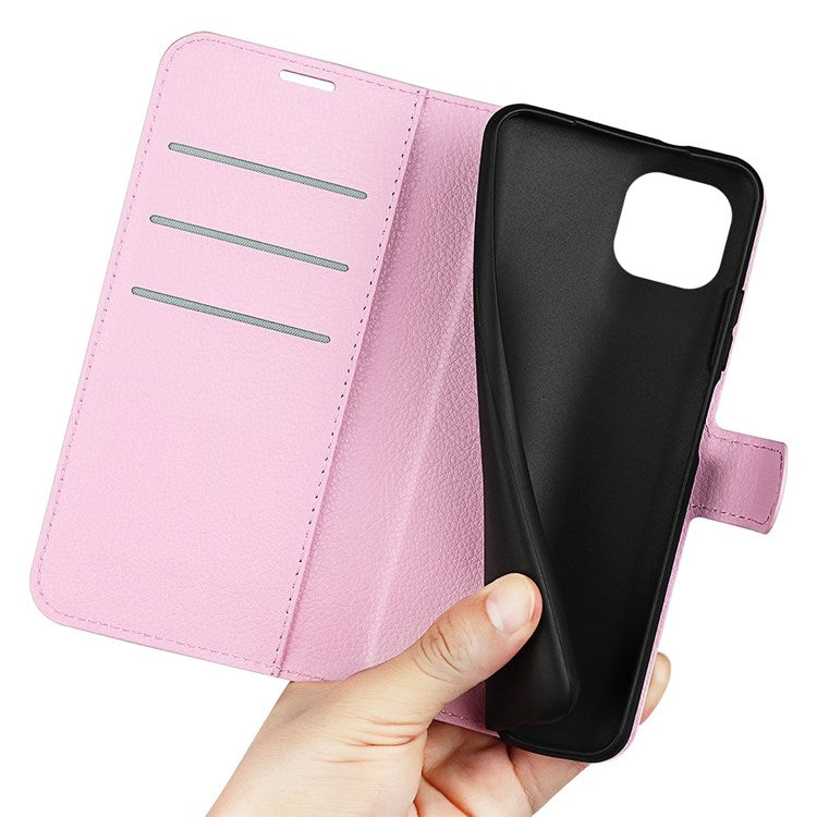 For iPhone 14 Plus 6.7 inch Litchi Texture PU Leather Collision Resistant Stand Flip Cover Full Protective Wallet Phone Case - Pink