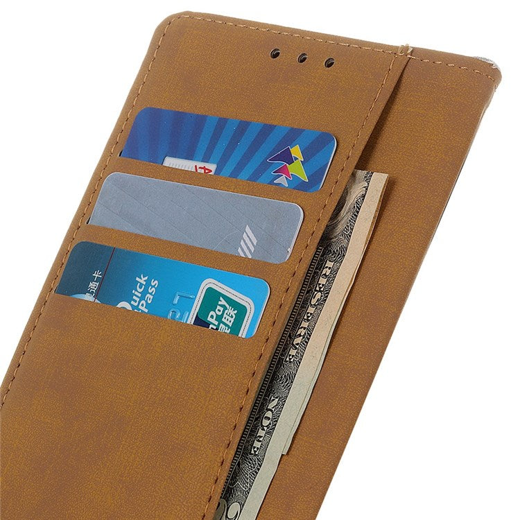 For iPhone 14 6.1 inch Wallet Phone Case PU Leather Stand Function Magnetic Folio Flip Folding Cover - Purple