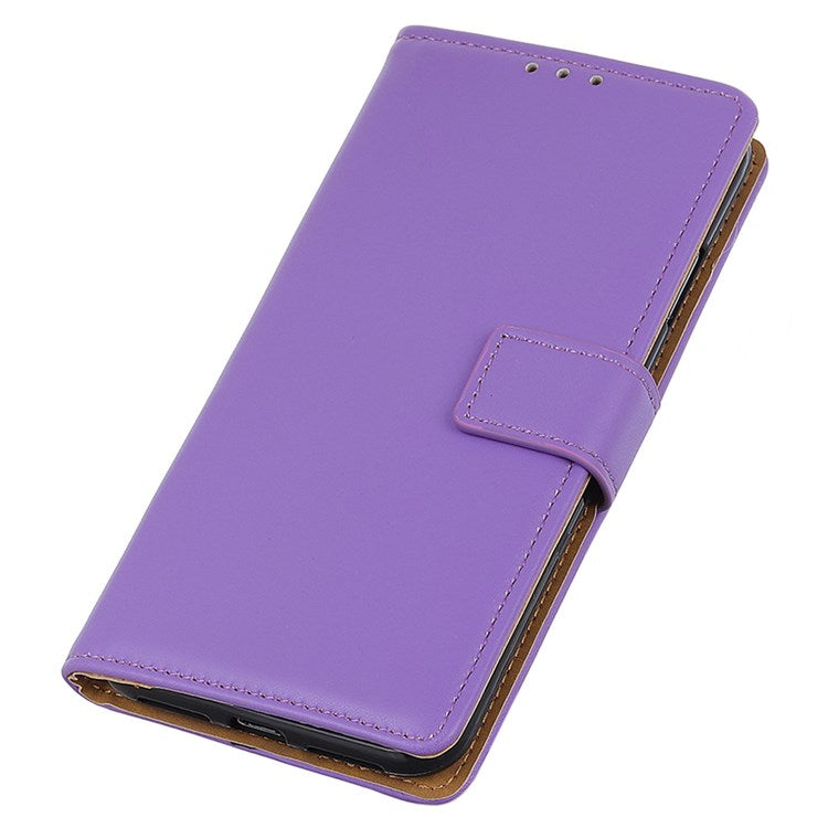 For iPhone 14 6.1 inch Wallet Phone Case PU Leather Stand Function Magnetic Folio Flip Folding Cover - Purple