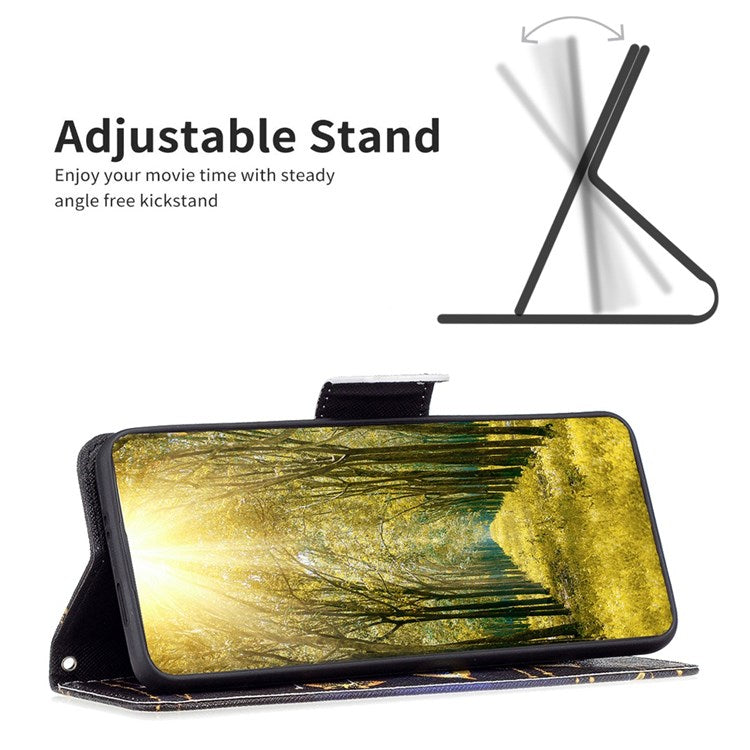 BF Pattern Printing Leather Series-2 for iPhone 14 Pro Max 6.7 inch Wallet Phone Case PU Leather Magnetic Clasp Stand Cover - Jewelry Butterfly