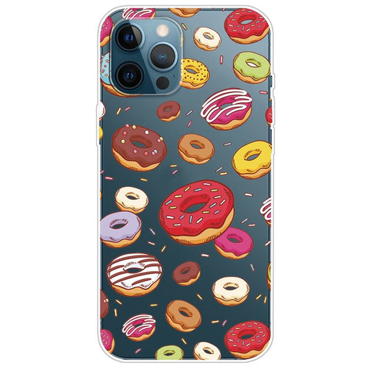 IMD Pattern Printing Phone Case for iPhone 14 Pro 6.1 inch, Anti-scratch Soft TPU Back Cover - Doughnut