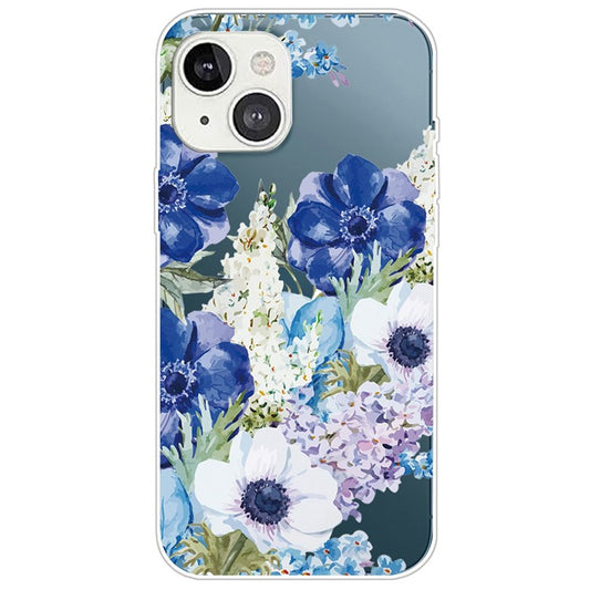 Anti-scratch Soft TPU Protective Case for iPhone 14 Plus 6.7 inch, IMD Pattern Printed Phone Cover - Flowers