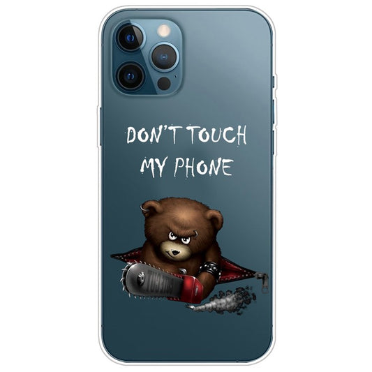 Anti-scratch Phone Case for iPhone 14 Pro Max 6.7 inch, Unfading Pattern Printing IMD TPU Back Cover Protector - Don't Touch My Phone