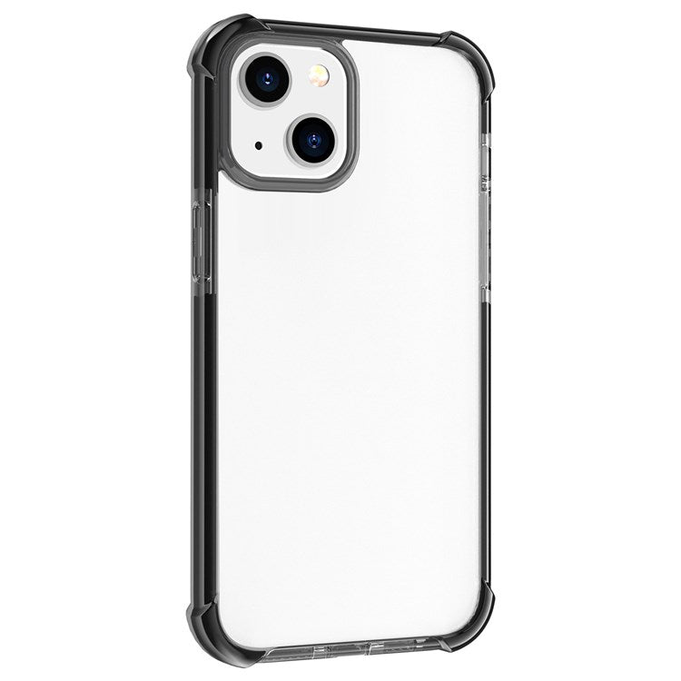 For iPhone 14 Plus 6.7 inch Lightweight Anti-drop Acrylic Phone Case with Thickened Four Corners Shockproof Clear Phone Cover - Black