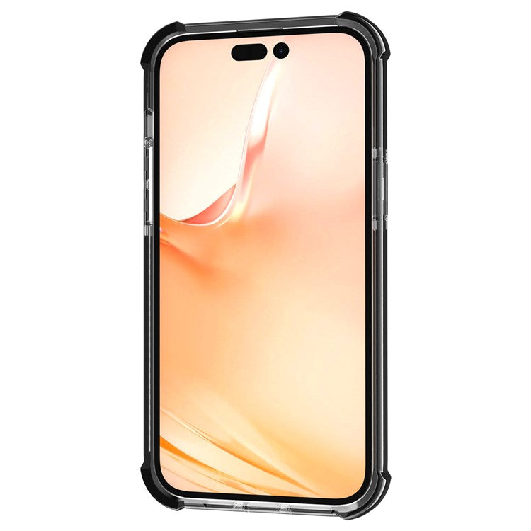 For iPhone 14 Plus 6.7 inch Lightweight Anti-drop Acrylic Phone Case with Thickened Four Corners Shockproof Clear Phone Cover - Black