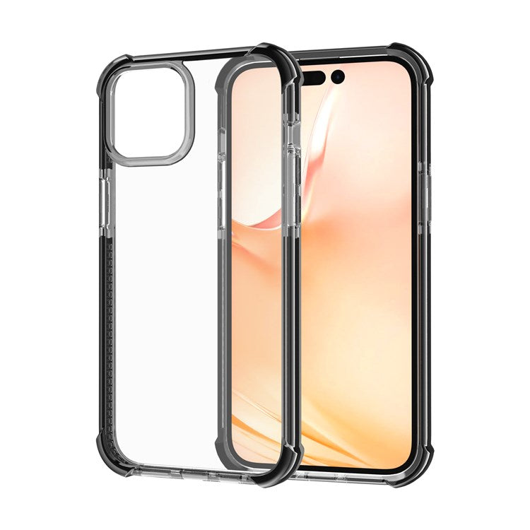 For iPhone 14 Plus 6.7 inch Lightweight Anti-drop Acrylic Phone Case with Thickened Four Corners Shockproof Clear Phone Cover - Black