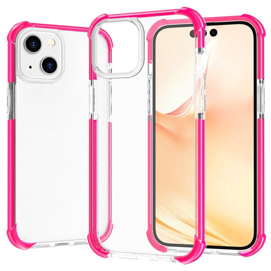 For iPhone 14 Plus 6.7 inch Lightweight Anti-drop Acrylic Phone Case with Thickened Four Corners Shockproof Clear Phone Cover - Rose