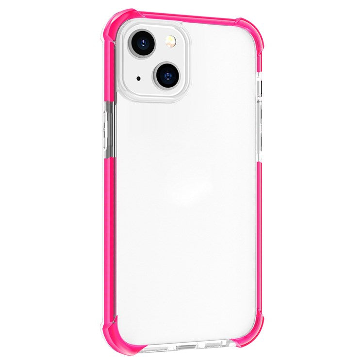 For iPhone 14 Plus 6.7 inch Lightweight Anti-drop Acrylic Phone Case with Thickened Four Corners Shockproof Clear Phone Cover - Rose