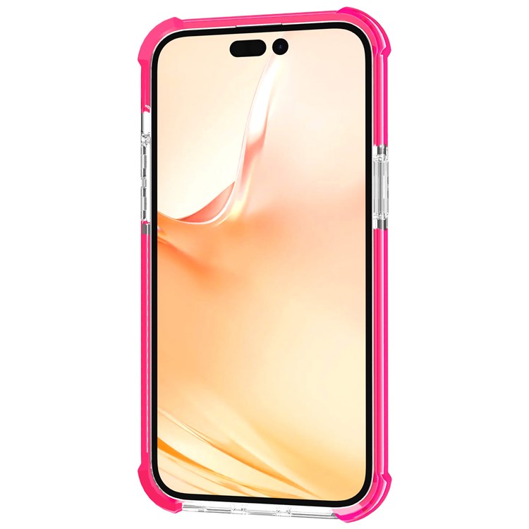 For iPhone 14 Plus 6.7 inch Lightweight Anti-drop Acrylic Phone Case with Thickened Four Corners Shockproof Clear Phone Cover - Rose
