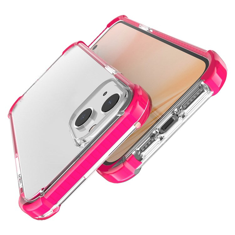 For iPhone 14 Plus 6.7 inch Lightweight Anti-drop Acrylic Phone Case with Thickened Four Corners Shockproof Clear Phone Cover - Rose