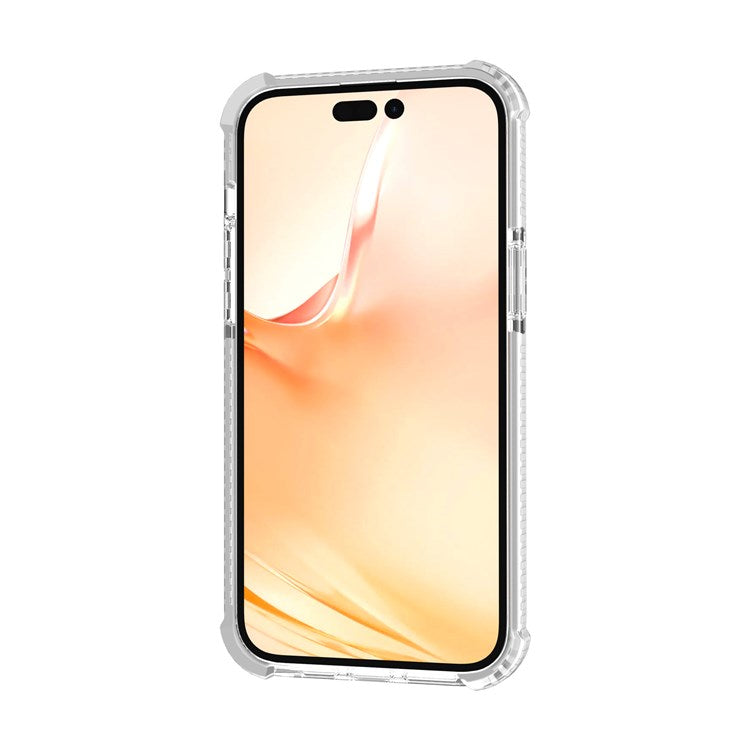For iPhone 14 6.1 inch Acrylic Anti-drop Shockproof Phone Hard Case Clear Well Protection Phone Cover - White