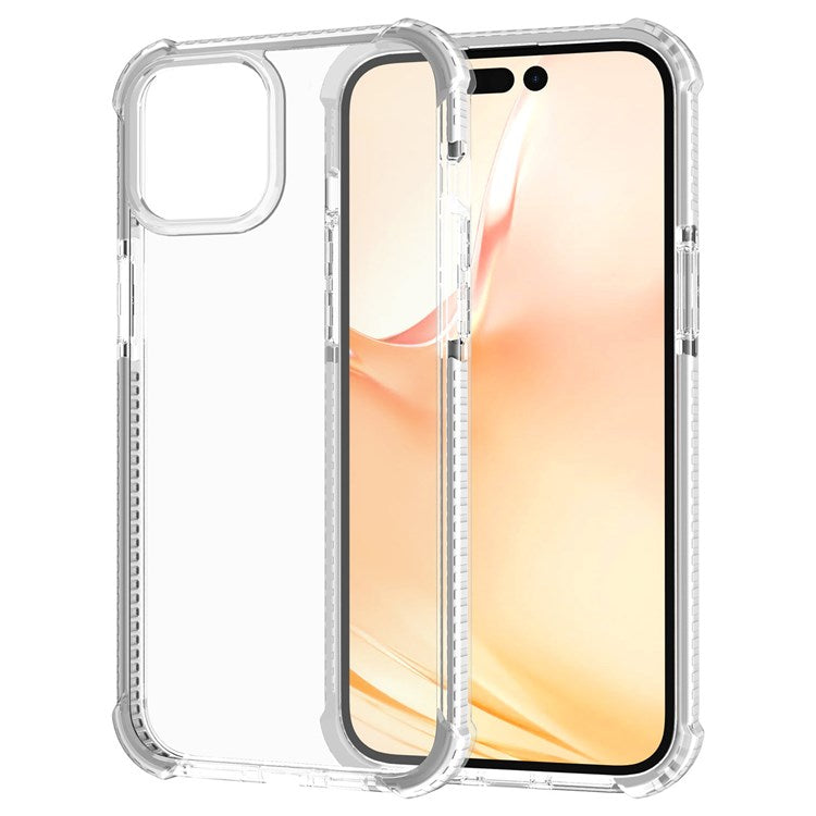 For iPhone 14 6.1 inch Acrylic Anti-drop Shockproof Phone Hard Case Clear Well Protection Phone Cover - White