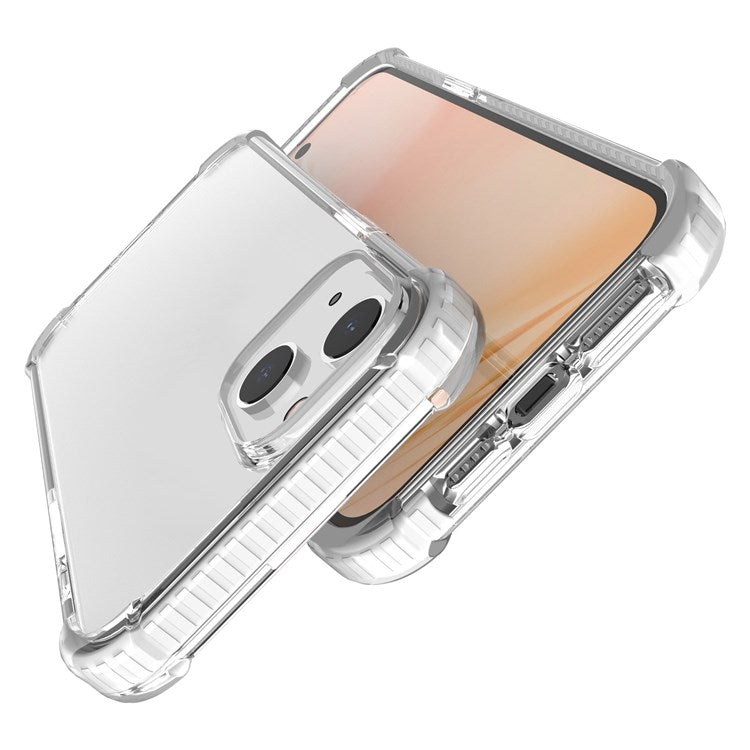 For iPhone 14 6.1 inch Acrylic Anti-drop Shockproof Phone Hard Case Clear Well Protection Phone Cover - White