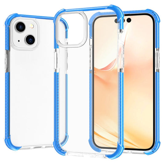 For iPhone 14 6.1 inch Acrylic Anti-drop Shockproof Phone Hard Case Clear Well Protection Phone Cover - Blue