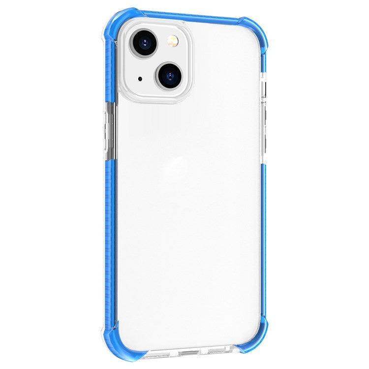 For iPhone 14 6.1 inch Acrylic Anti-drop Shockproof Phone Hard Case Clear Well Protection Phone Cover - Blue