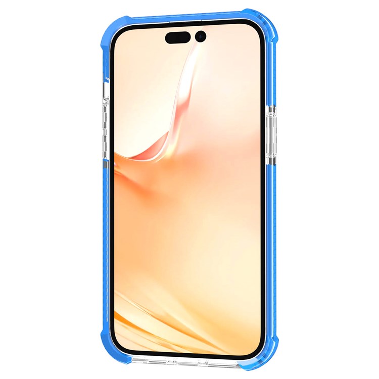 For iPhone 14 6.1 inch Acrylic Anti-drop Shockproof Phone Hard Case Clear Well Protection Phone Cover - Blue