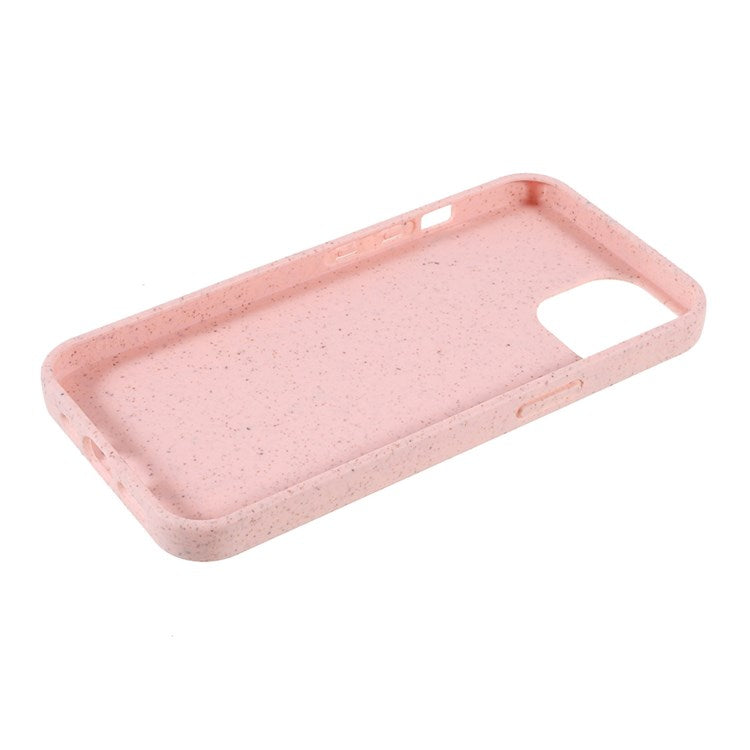For iPhone 14 Plus 6.7 inch Starry Sky Series Matte Mobile Phone Case Starry Biodegradable Wheat Straw TPU Drop-proof Anti-wear Cell Phone Shell - Pink