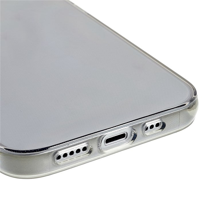 Scratch Proof Phone Case for iPhone 14 6.1 inch, HD Clear TPU Mobile Phone Shell - Transparent Black