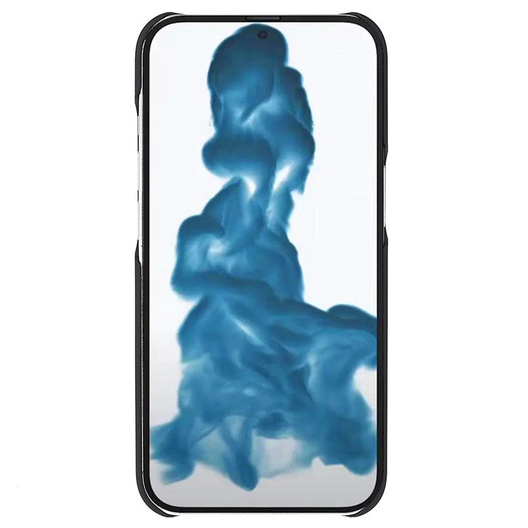 For iPhone 14 6.1 inch Anti-wear Anti-scratch Hard PC Back Protective Case Anti-fall Rubberized Glossy Surface Cover - Black