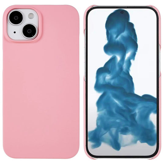 For iPhone 14 6.1 inch Anti-wear Anti-scratch Hard PC Back Protective Case Anti-fall Rubberized Glossy Surface Cover - Pink