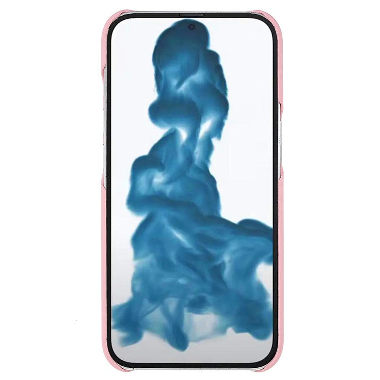 For iPhone 14 6.1 inch Anti-wear Anti-scratch Hard PC Back Protective Case Anti-fall Rubberized Glossy Surface Cover - Pink