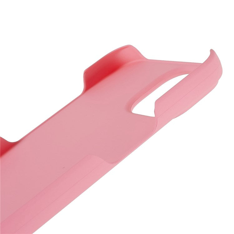 For iPhone 14 6.1 inch Anti-wear Anti-scratch Hard PC Back Protective Case Anti-fall Rubberized Glossy Surface Cover - Pink