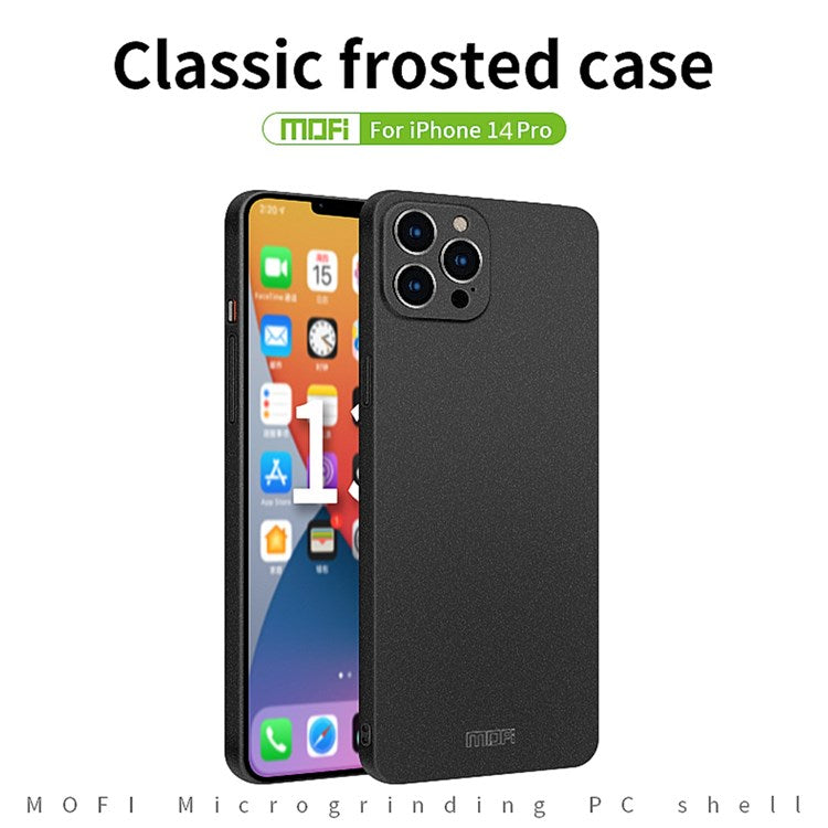 MOFI Shield Matte Series for iPhone 14 Pro 6.1 inch Anti-drop Hard PC Cover Slim Phone Case Protector - Black