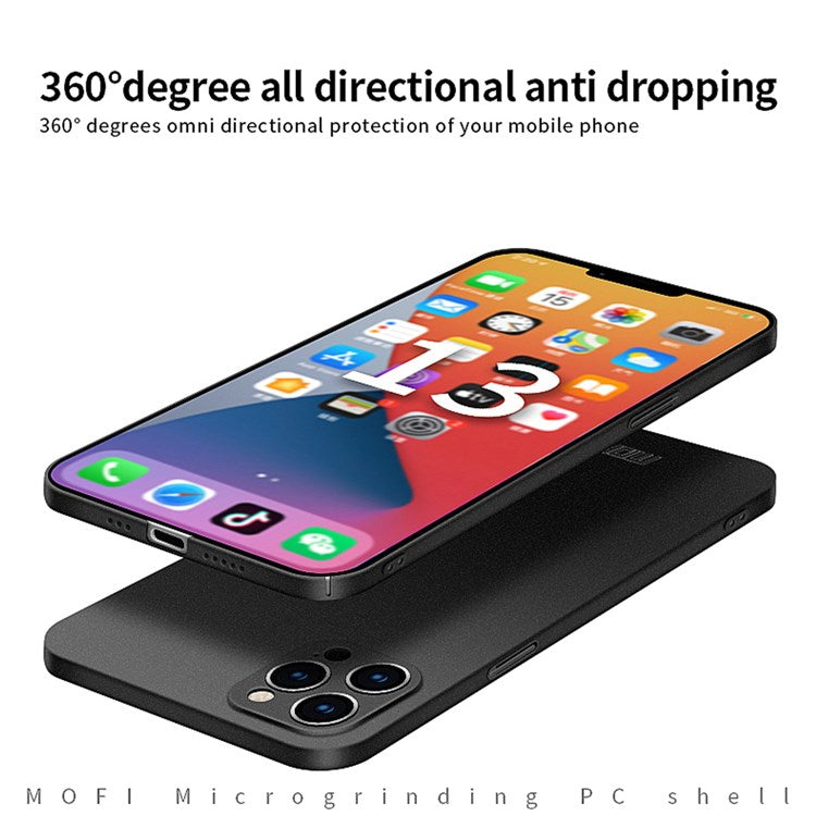 MOFI Shield Matte Series for iPhone 14 Pro 6.1 inch Anti-drop Hard PC Cover Slim Phone Case Protector - Black