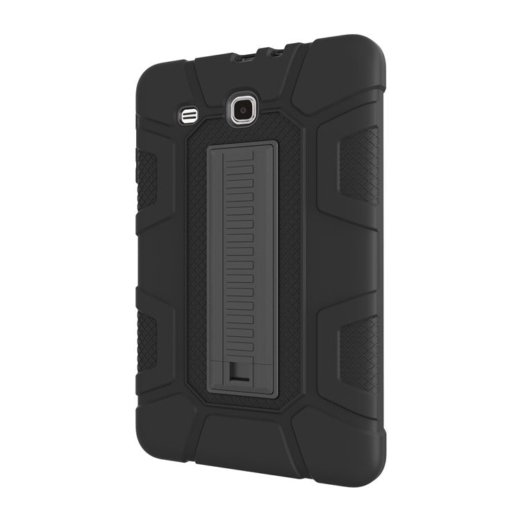 Shock Proof Anti-dust Hybrid TPU + PC Protective Case with Kickstand for Samsung Galaxy Tab E 9.6 T560 - Black