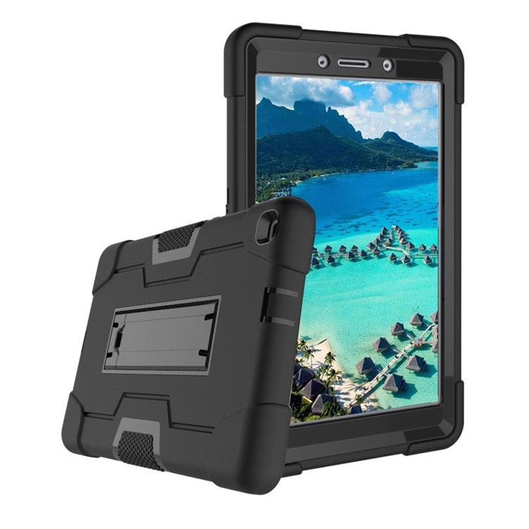 Shockproof Anti-scratch Durable Tablet Cover with Kickstand for Samsung Galaxy Tab A 8.0 (2019) T290 T295 - All Black