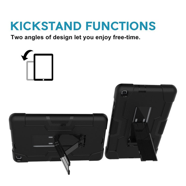 Shockproof Anti-scratch Durable Tablet Cover with Kickstand for Samsung Galaxy Tab A 8.0 (2019) T290 T295 - All Black