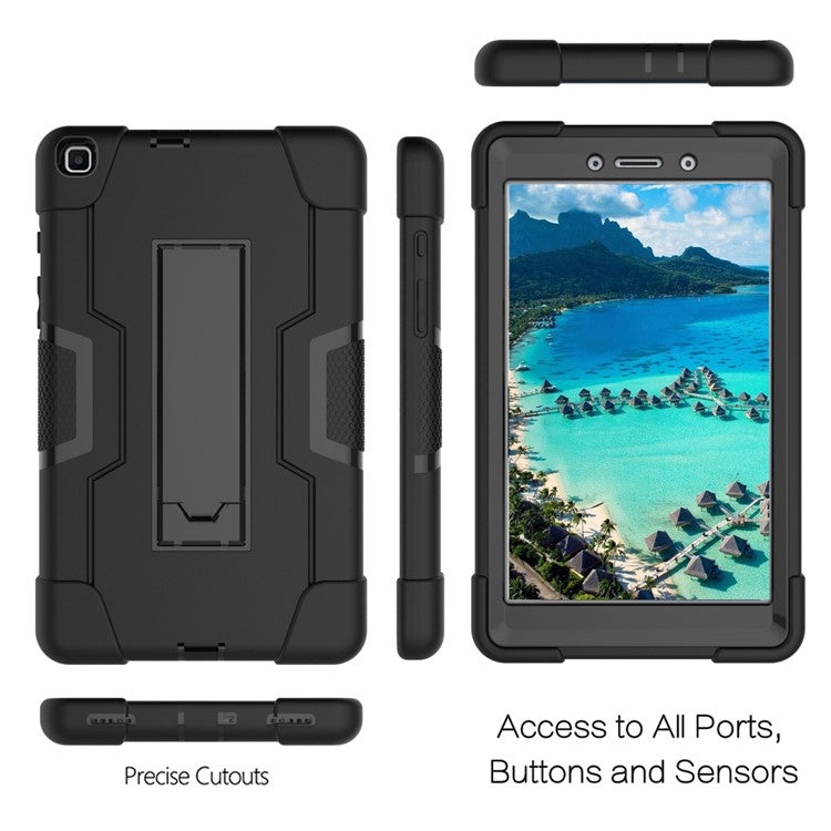 Shockproof Anti-scratch Durable Tablet Cover with Kickstand for Samsung Galaxy Tab A 8.0 (2019) T290 T295 - All Black