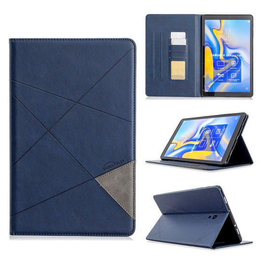 Geometric Pattern Stand Leather Smart Cover for Samsung Galaxy Tab A 10.5 (2018) T590 T595 - Blue